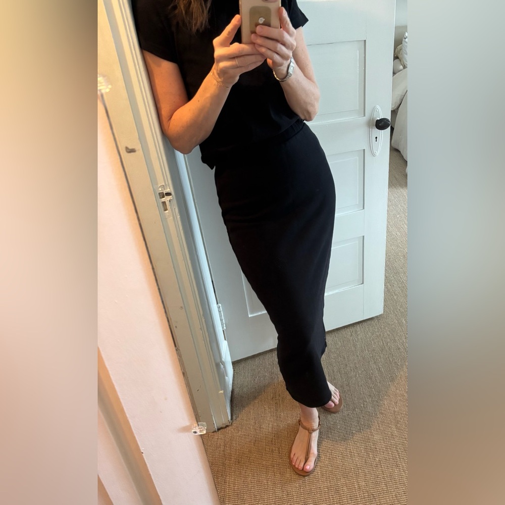 JAMIE HALLER The Sweatshirt Skirt in Black - Women's Midi Skirt - P - Picture 5 of 14